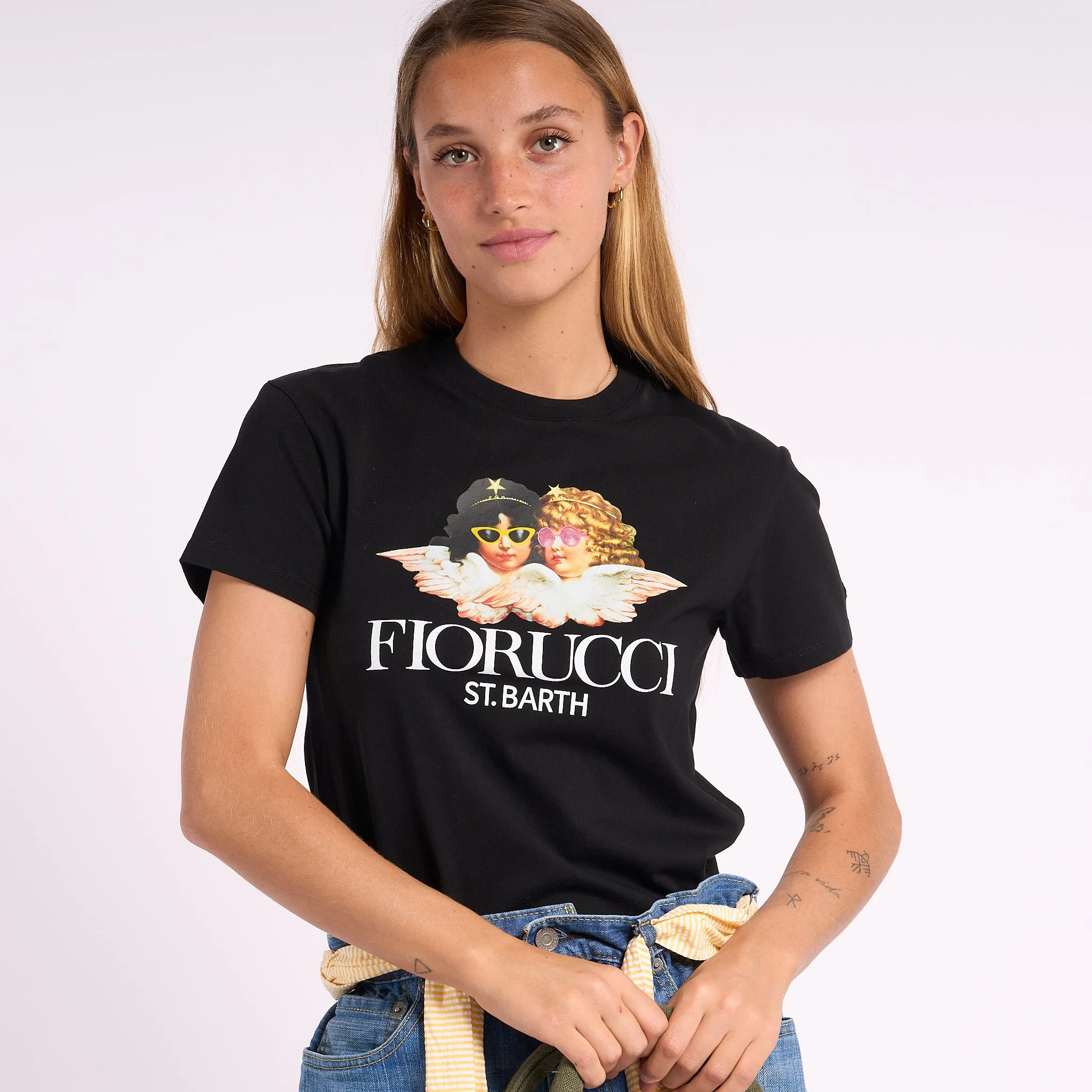 Mc2 Saint Barth T-shirt Fiorucci Nero Donna