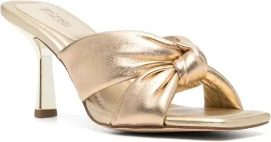 Michael Kors Elena 75mm metallic sandals Gold