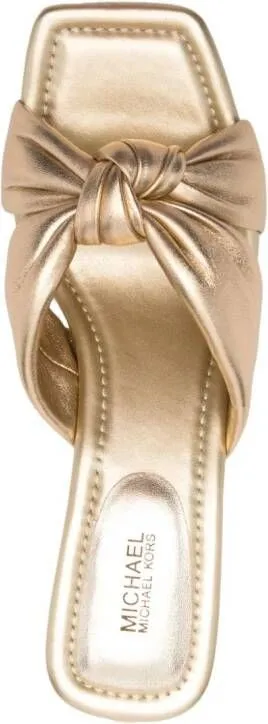 Michael Kors Elena 75mm metallic sandals Gold