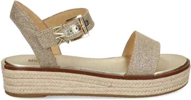 Michael Kors Richie glitter platform sandals Gold