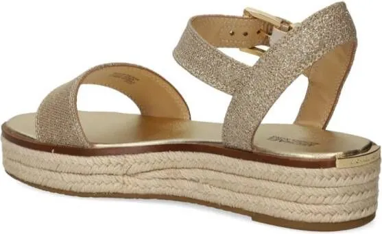 Michael Kors Richie glitter platform sandals Gold