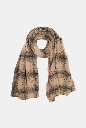 Mila Scarf - Plaid Camel