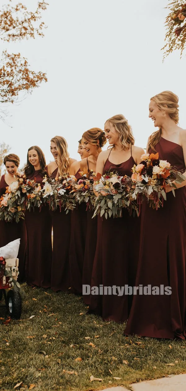 Mismatched Floor-lenth Mermaid Long Bridesmaid Dresses Online.DB10849