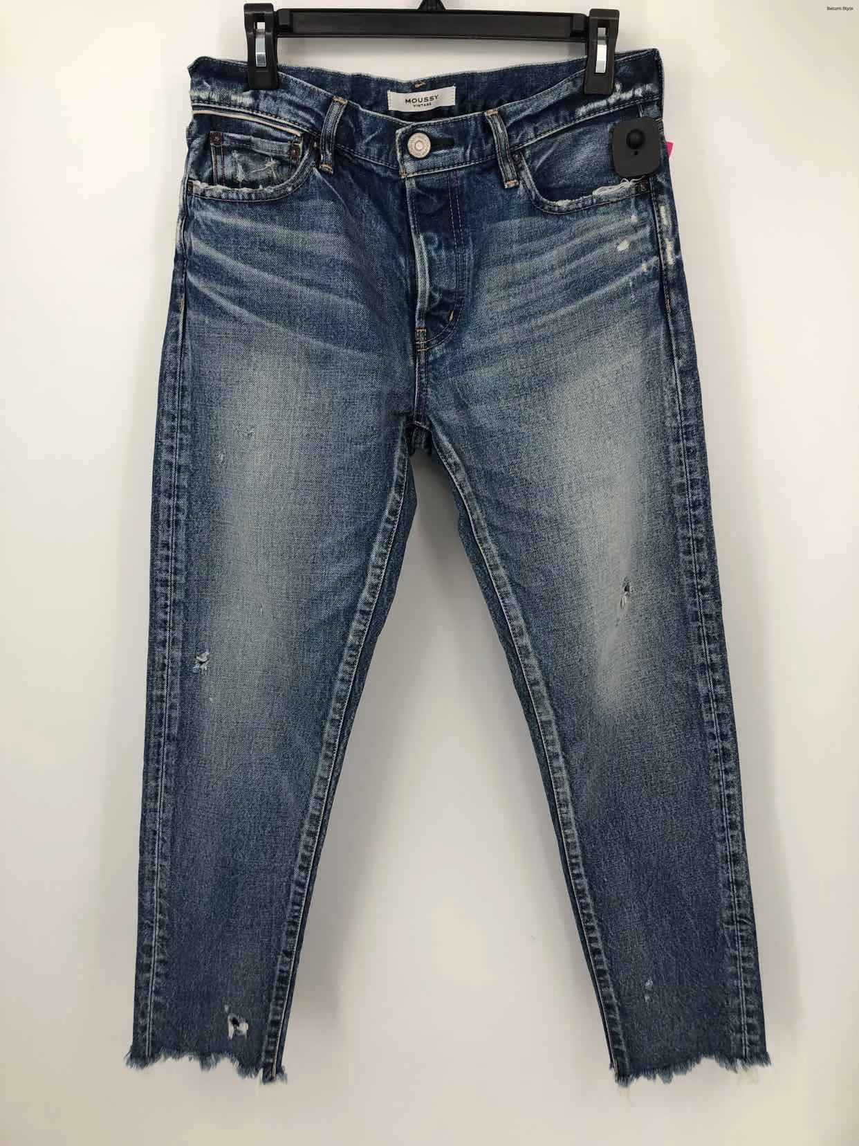 MOUSSY Blue Denim High Rise Straight Size 28 (S) Jeans