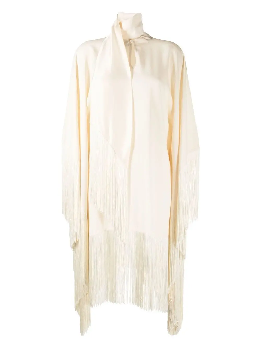 		Mrs. Ross Piccolo scarf fringed kaftan dress	