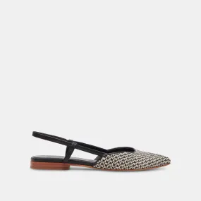 NARAH FLATS BLACK NATURAL RAFFIA– Dolce Vita 6951820197954