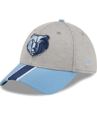 New Era Men's NBA Gray/Light Memphis Grizzlies Striped 39THIRTY Flex Hat