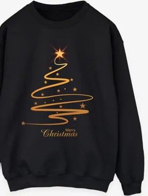 NW2 Christmas Golden Tree Mens Black Sweatshirt | Sweatshirts & Hoodies | George at ASDA