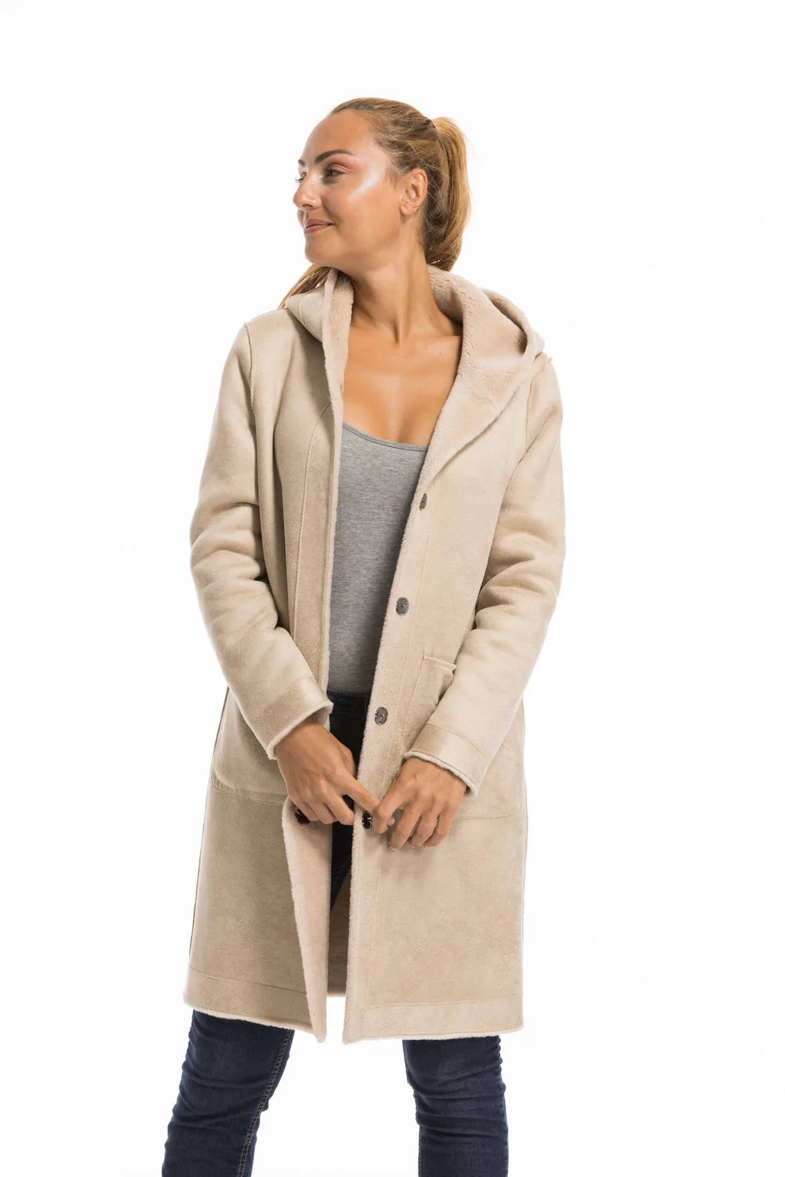 Oakwood coffee women's wool coat 63747