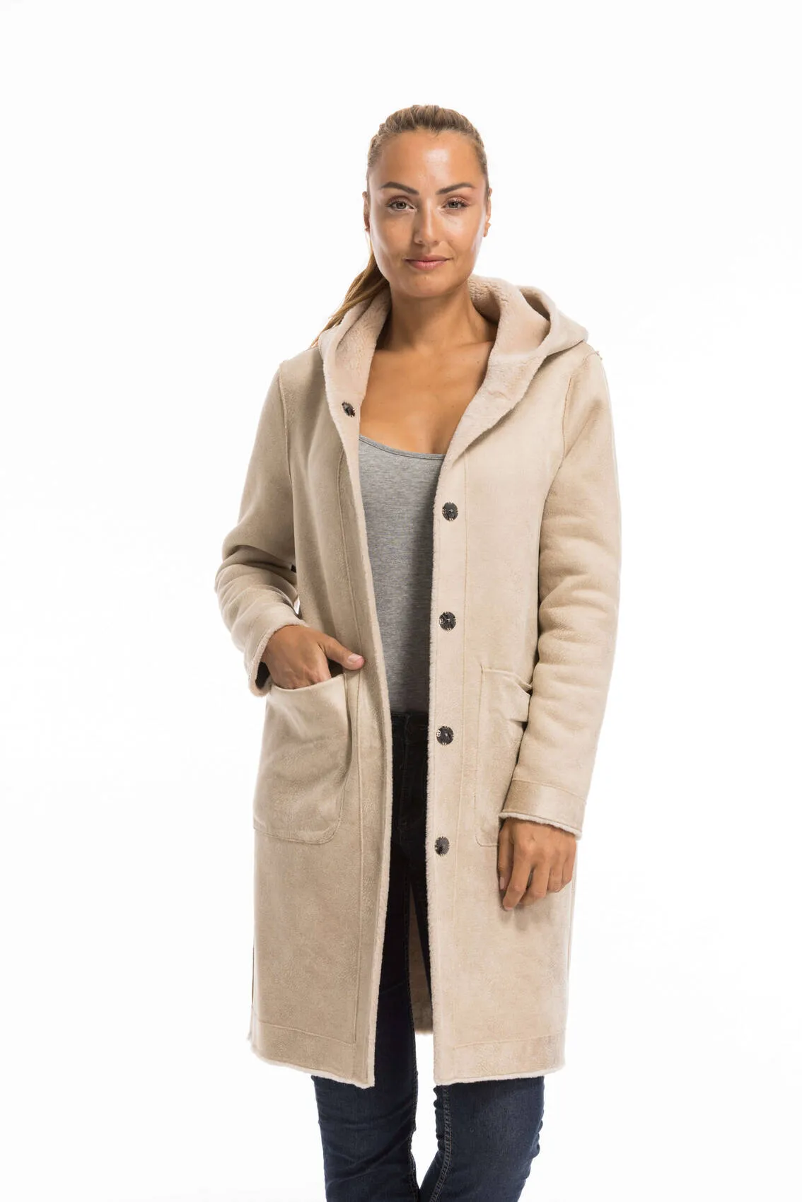 Oakwood coffee women's wool coat 63747