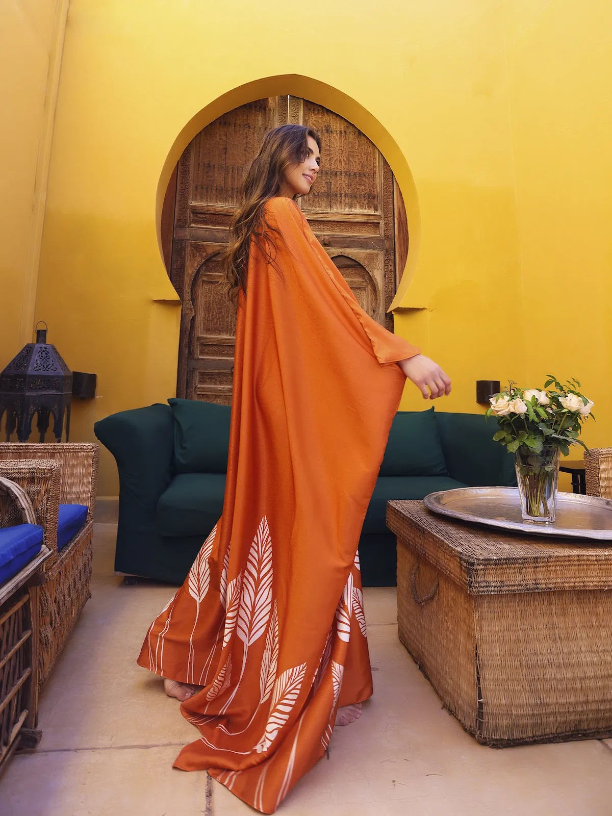 Palms Orange Satu Dress