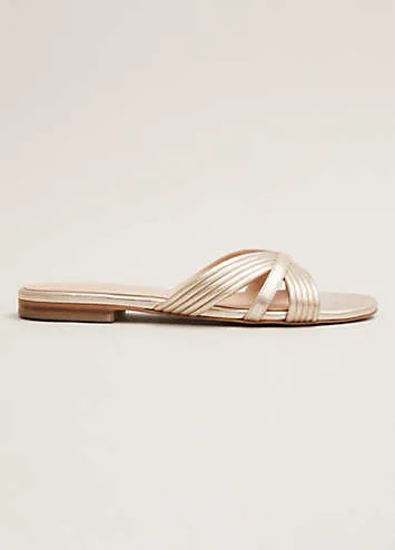 Phase Eight Leather Flat Slider Sandals | Grattan