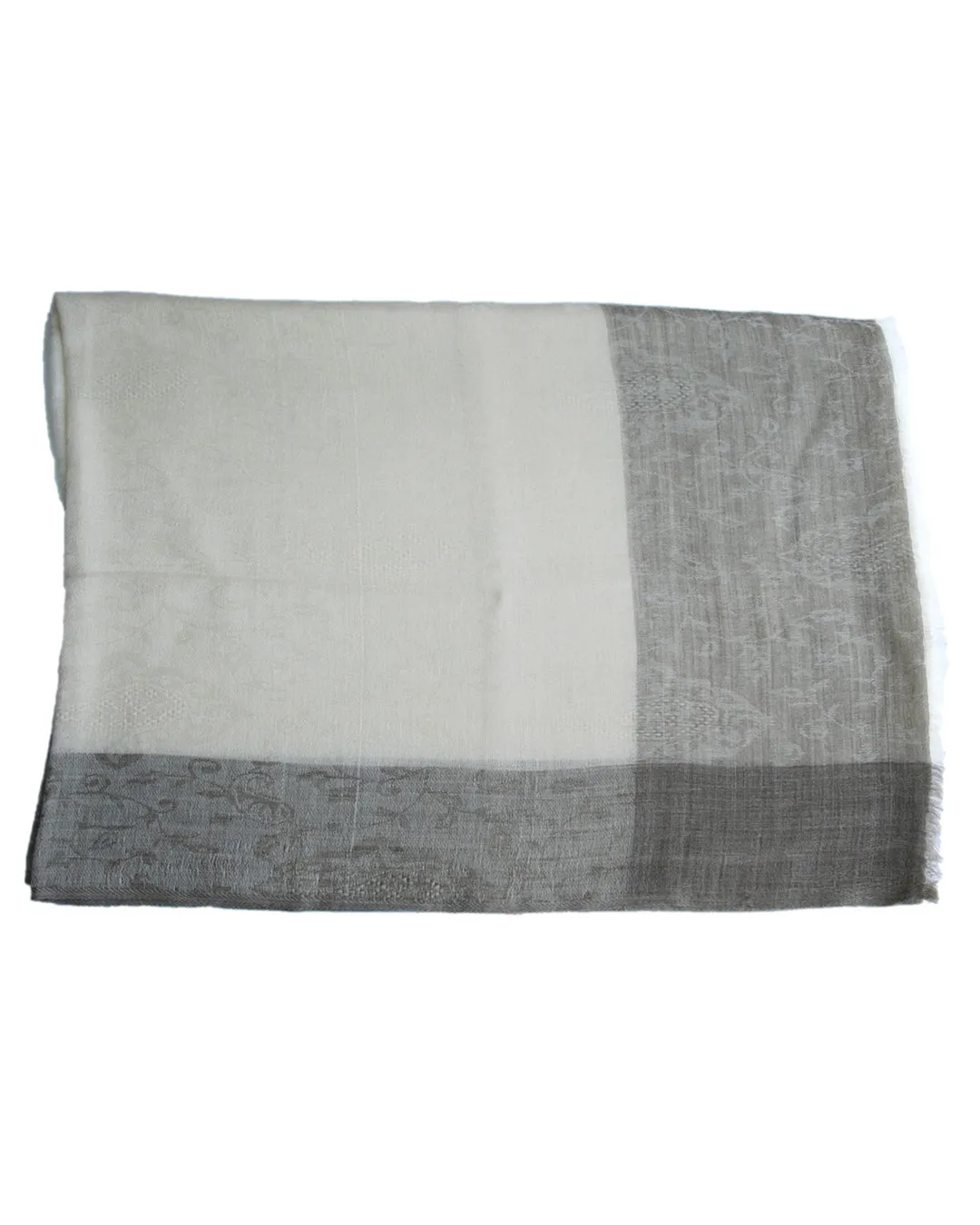 Pure Cashmere Scarf - Cream Light Umber