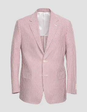 RED/WHITE COTTON SEERSUCKER SPORT COAT