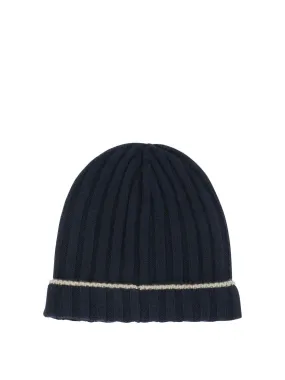 RIBBED CASHMERE KNIT BEANIE