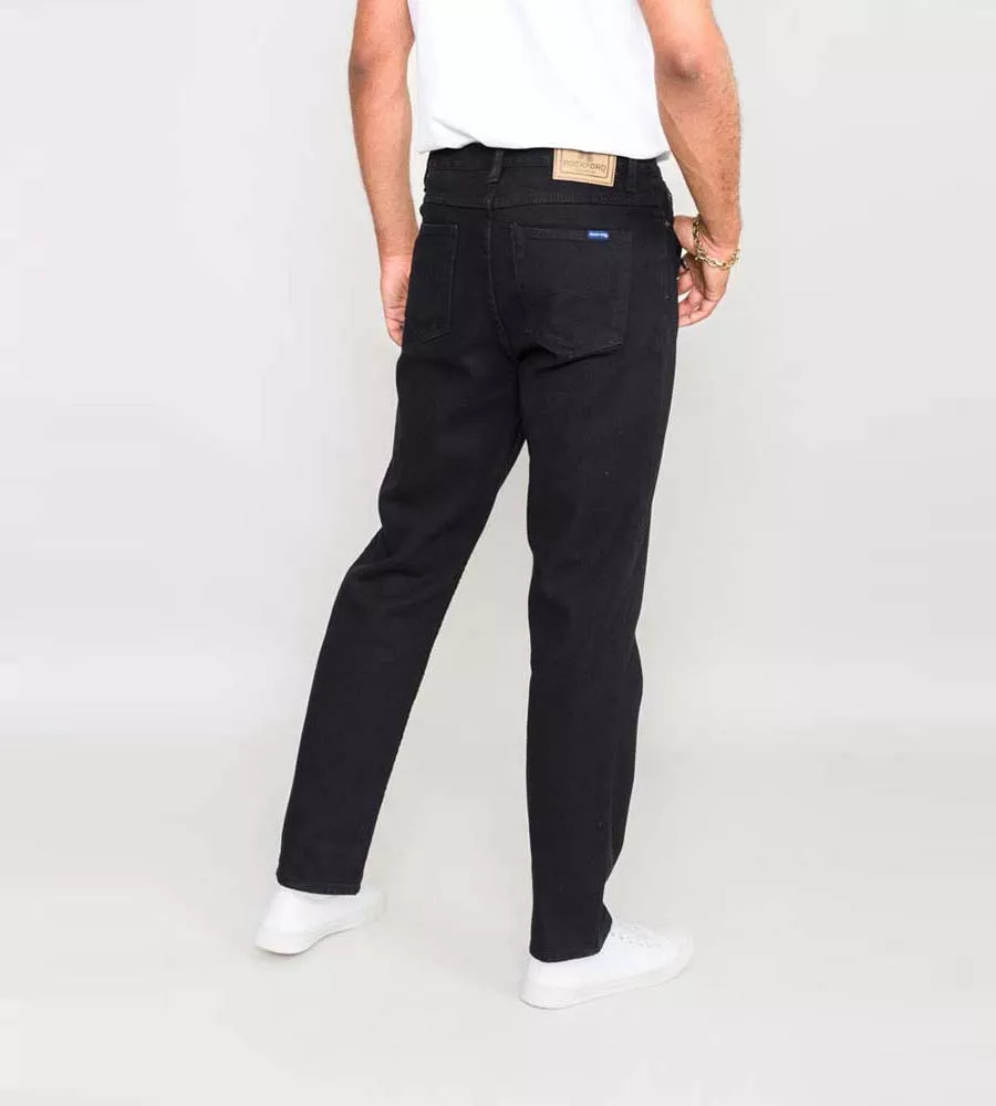 Rockford Mens Black Comfort Fit Jeans (COMFORT BLACK)