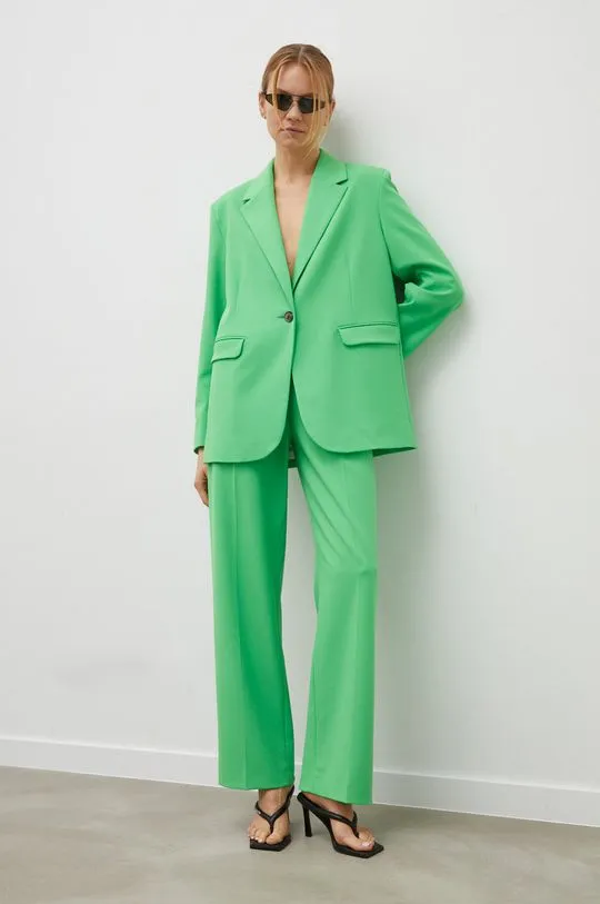 Samsoe Samsoe blazer green color smooth