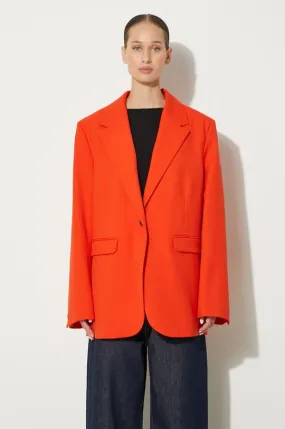 Samsoe Samsoe blazer orange color smooth