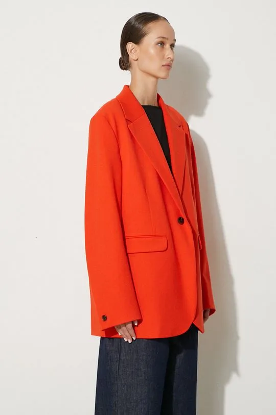 Samsoe Samsoe blazer orange color smooth