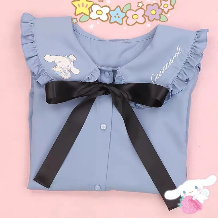 Sanrio character shirt blouse doll collar mymelody kuromi cinnamoroll