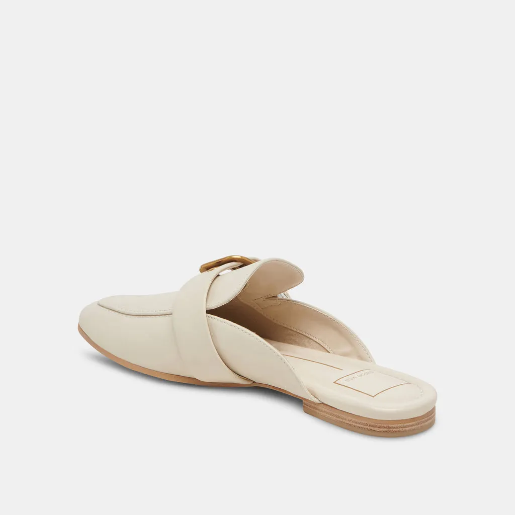 SANTEL FLATS IVORY LEATHER– Dolce Vita 6874805272642