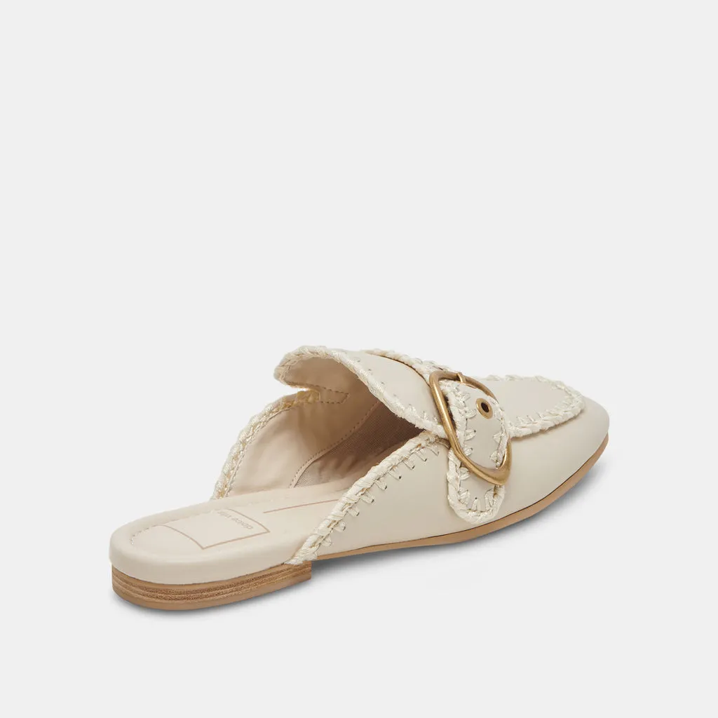 SANTEL STITCH FLATS IVORY LEATHER– Dolce Vita 6971241398338