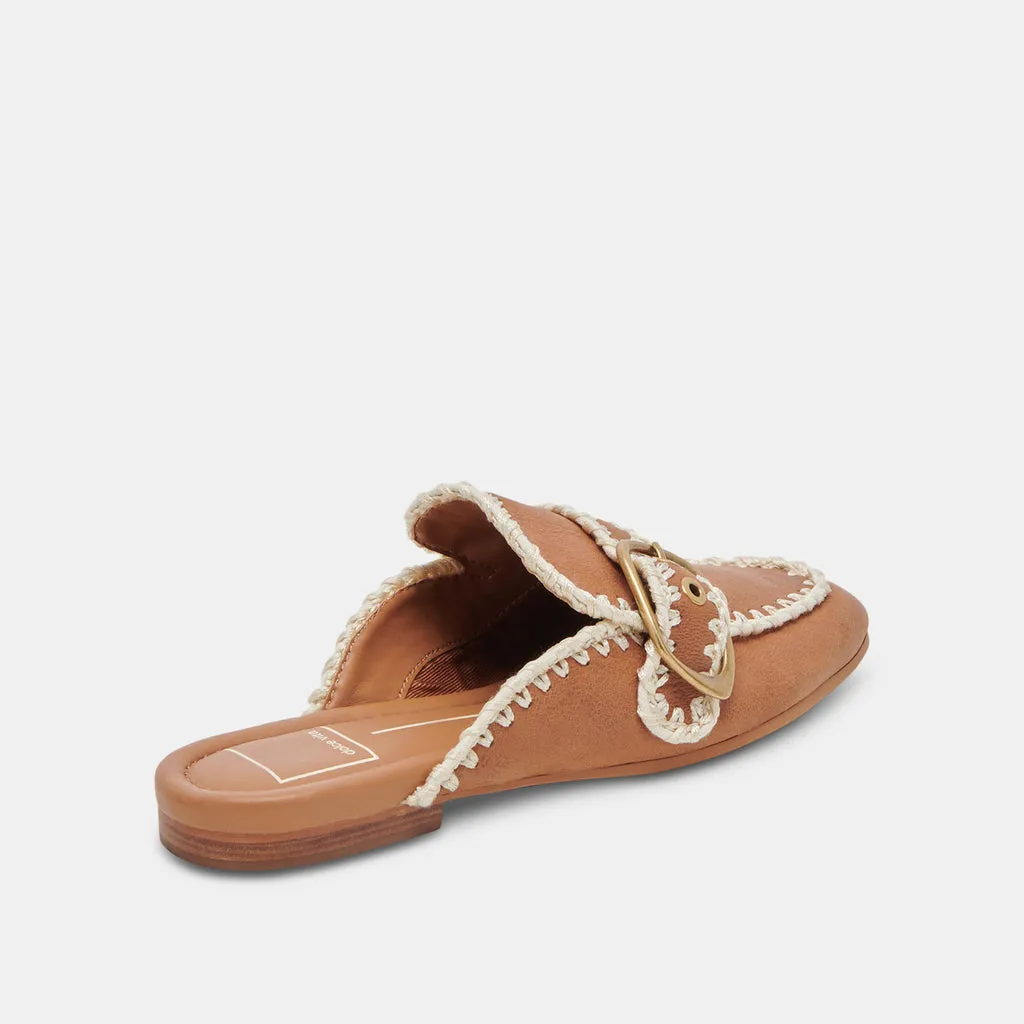 SANTEL STITCH FLATS TAN LEATHER– Dolce Vita 6971241431106