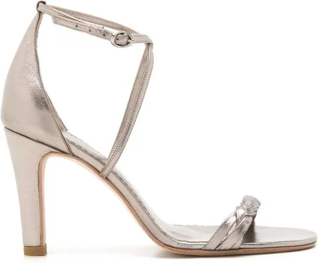 Sarah Chofakian Windsor 75mm metallic-effect sandals