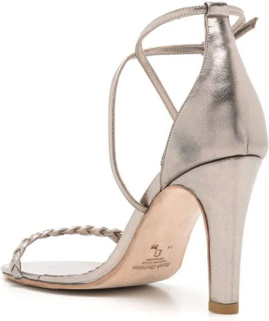 Sarah Chofakian Windsor 75mm metallic-effect sandals