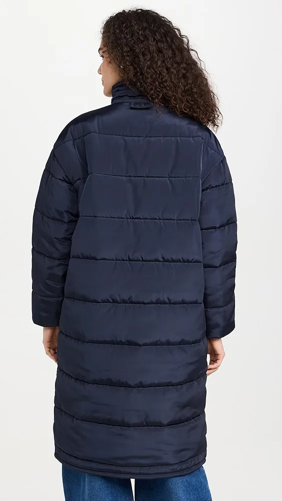 Sea   Estelle Satin Windbreaker Puffer Coat 