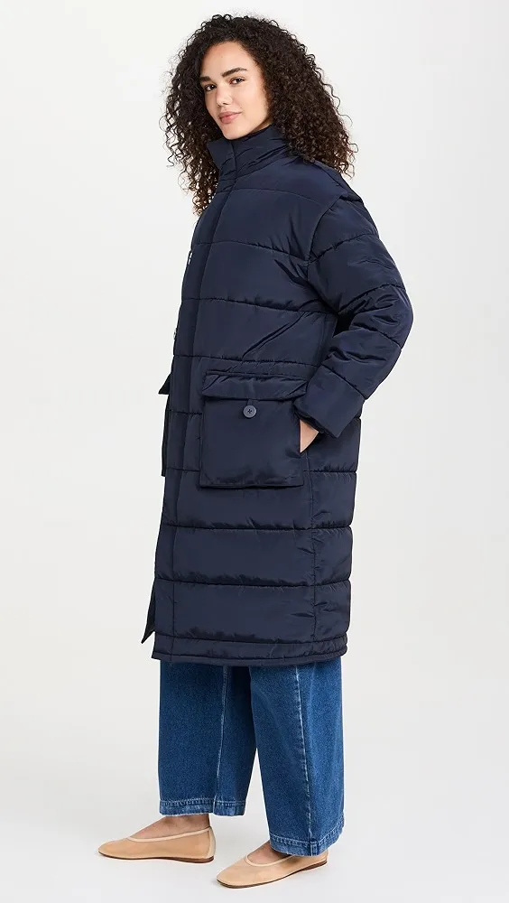 Sea   Estelle Satin Windbreaker Puffer Coat 