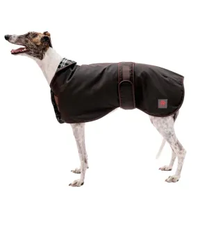 Sighthound waxed dog coat 71cm brown Firefoot