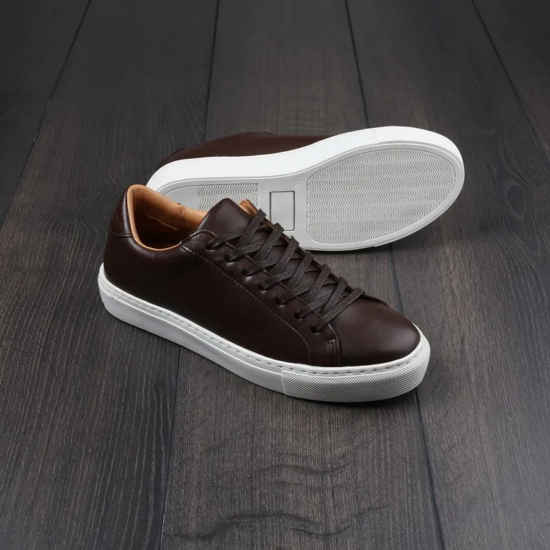 Skolyx Premium sneaker in dark brown leather EU36 - seconds