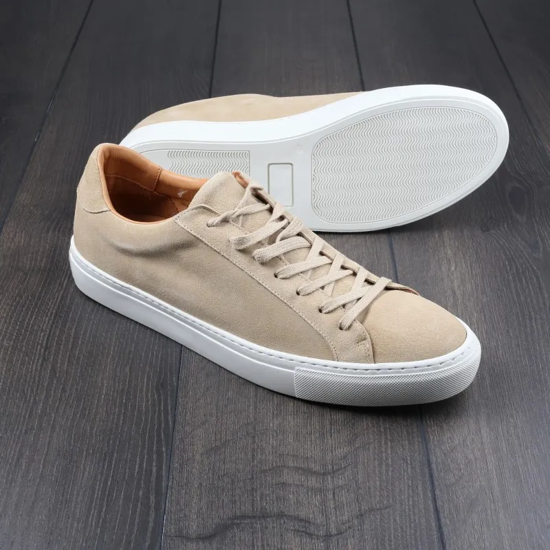 Skolyx Premium sneaker in sand suede UK11 / EU45 - Seconds