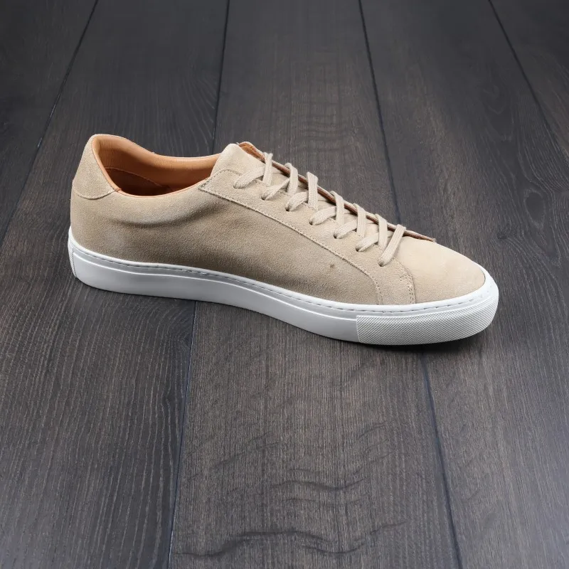 Skolyx Premium sneaker in sand suede UK11 / EU45 - Seconds