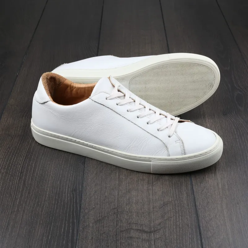 Skolyx Premium sneaker in white leather UK11 / EU45 - Seconds