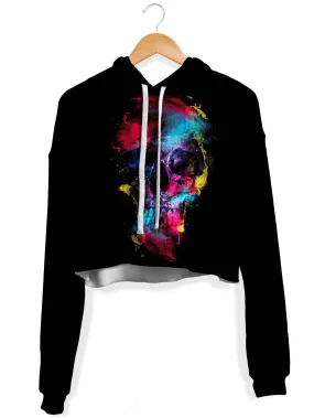 Skull 49 Fleece Crop Hoodie (Clearance)