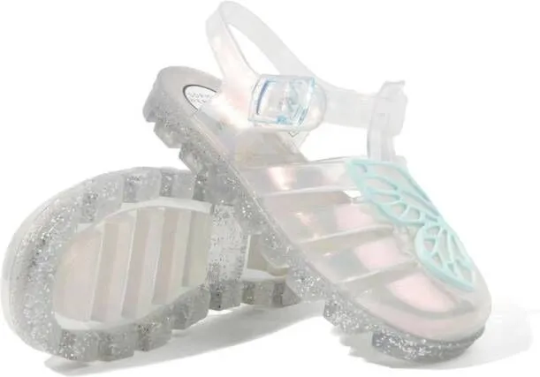 Sophia Webster Mini Butterfly jelly sandals Neutrals