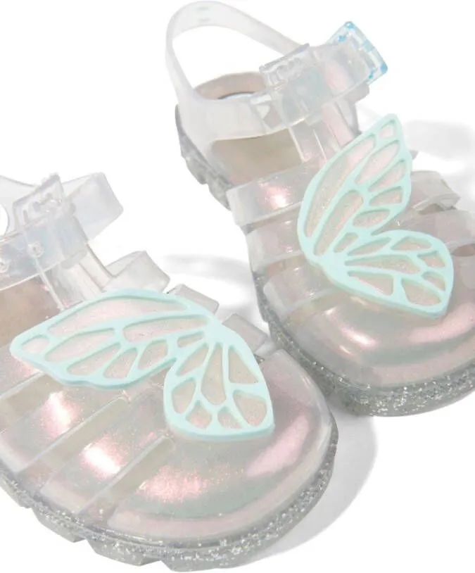 Sophia Webster Mini Butterfly jelly sandals Neutrals