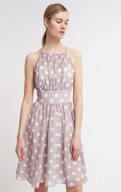 Spotted Taupe Dress