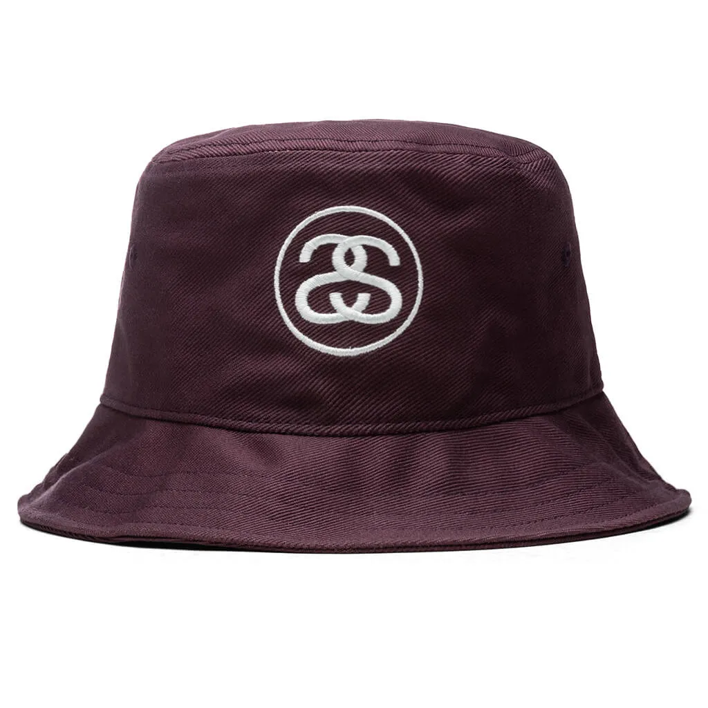 SS Link Deep Bucket Hat - Burgundy