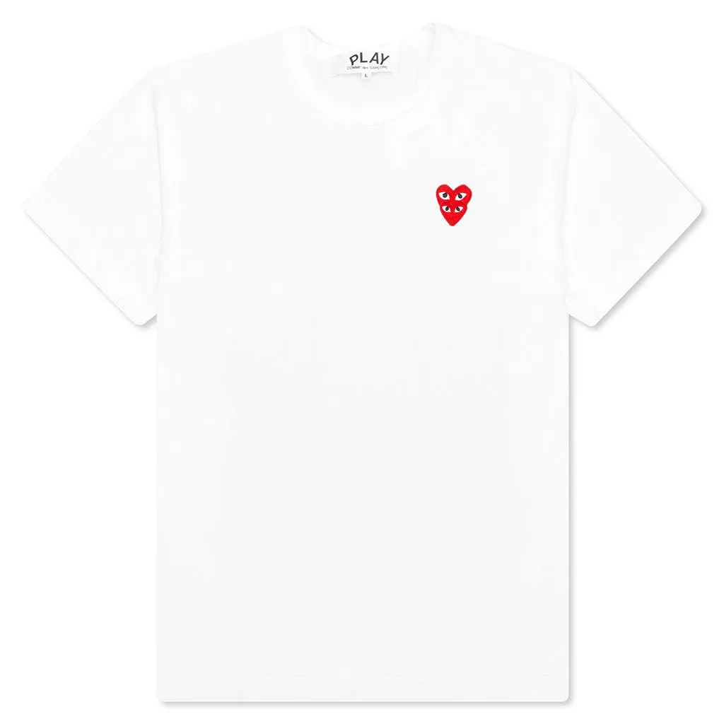 Stacked Heart S/S T-Shirt - White