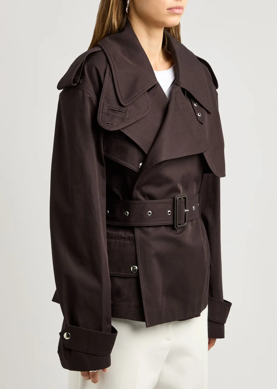 STELLA MCCARTNEY Belted cotton trench coat  
                         
                     
                