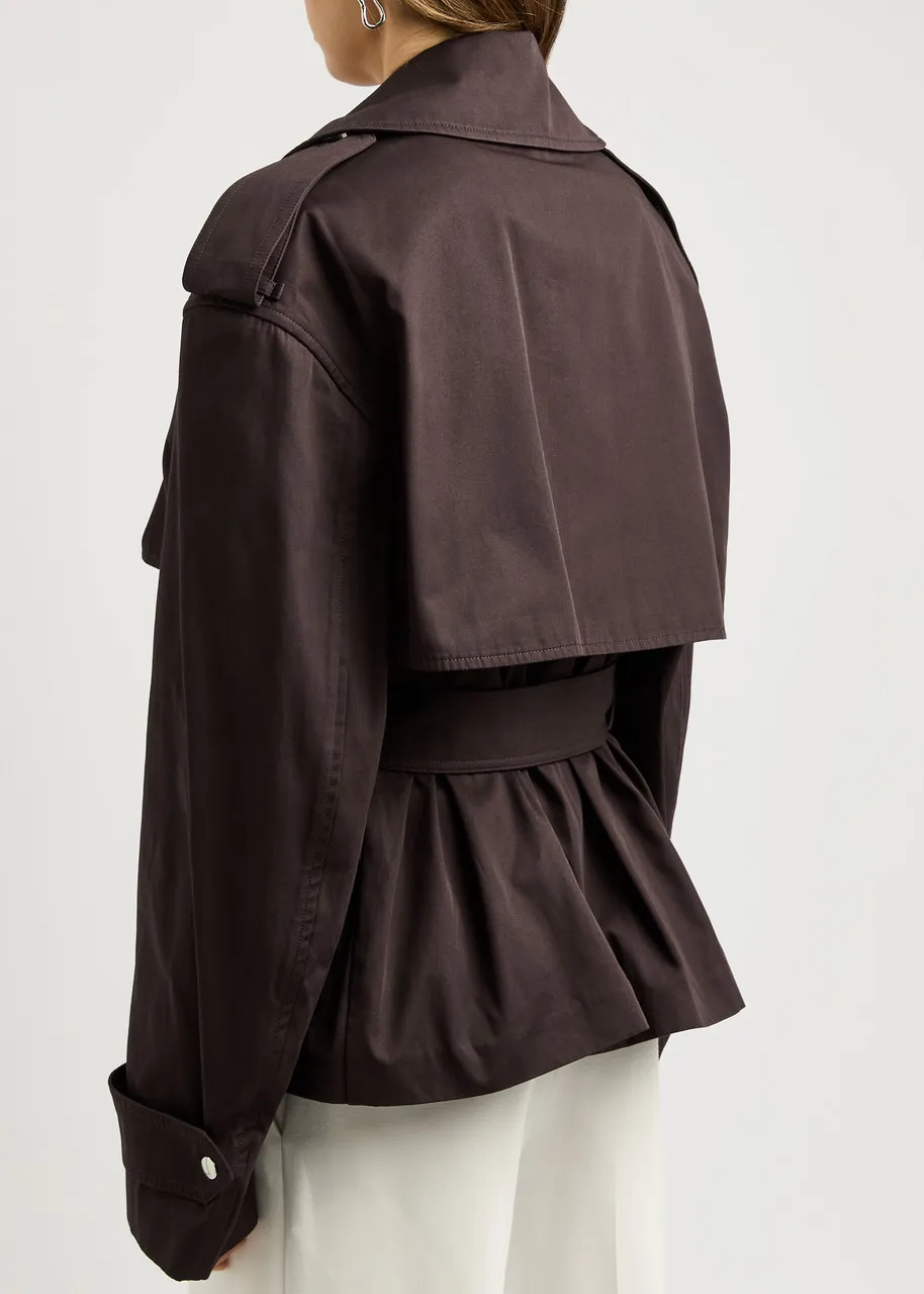 STELLA MCCARTNEY Belted cotton trench coat  
                         
                     
                