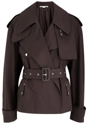 STELLA MCCARTNEY Belted cotton trench coat  
                         
                     
                