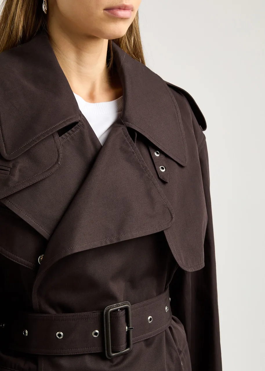 STELLA MCCARTNEY Belted cotton trench coat  
                         
                     
                