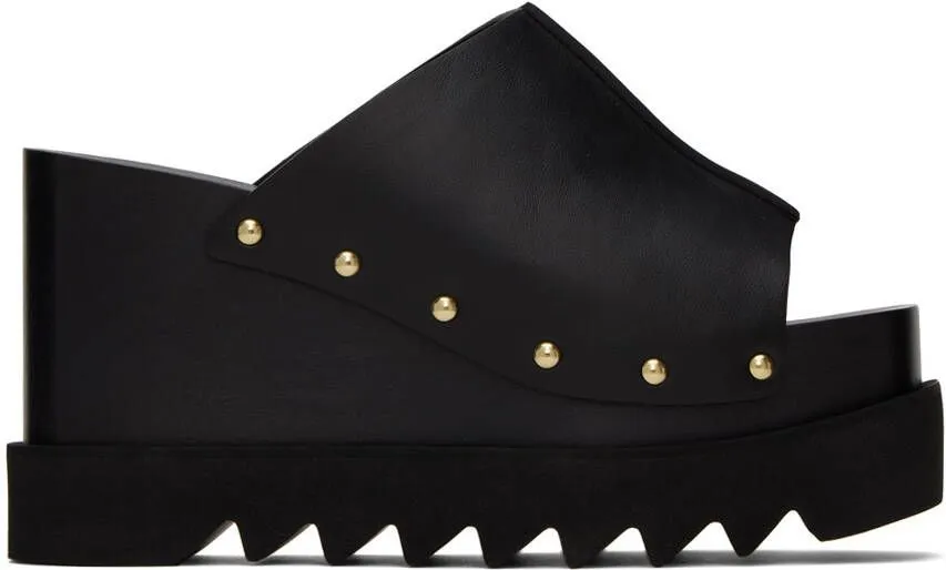 Stella McCartney Black Elyse Studded Heeled Sandals