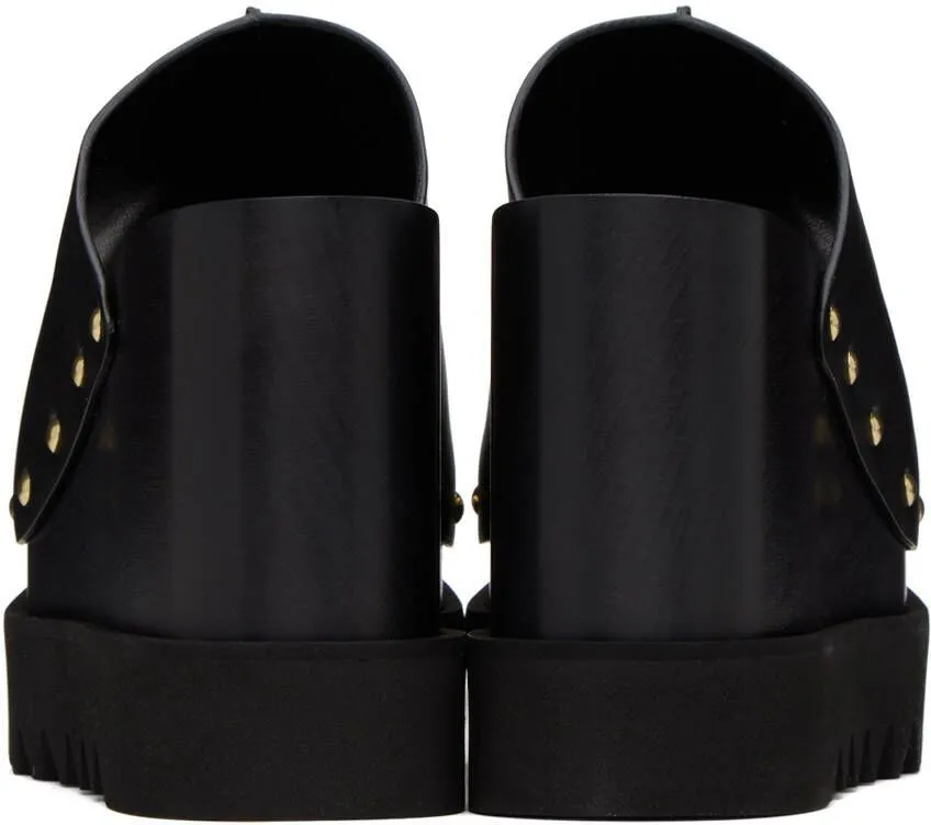 Stella McCartney Black Elyse Studded Heeled Sandals