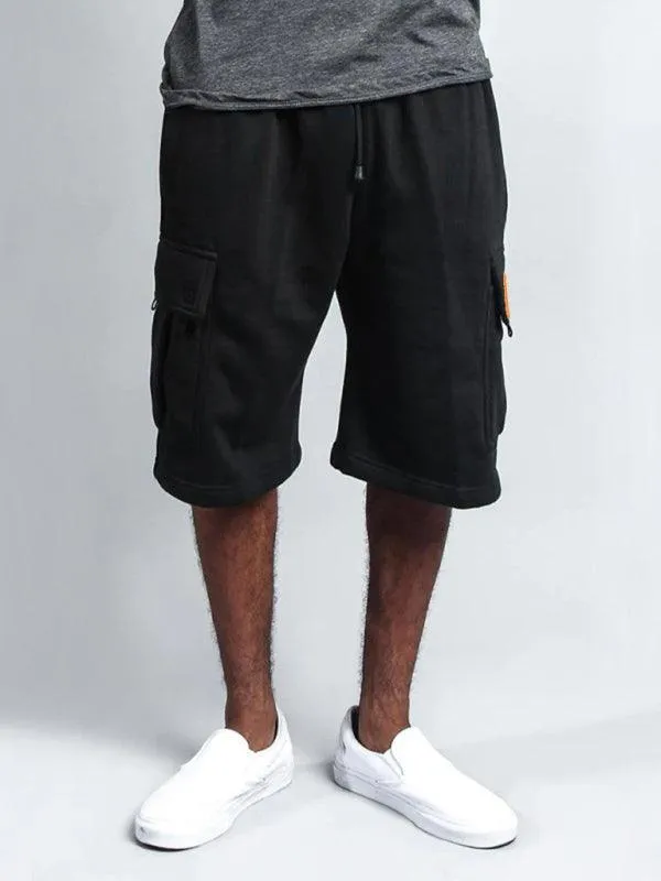 Straight-Leg Men Linen Cargo Shorts