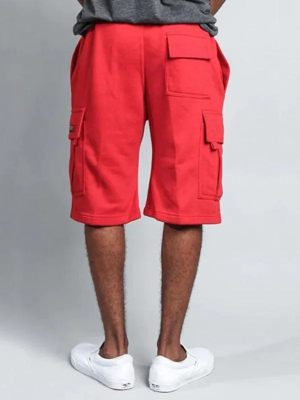 Straight-Leg Men Linen Cargo Shorts